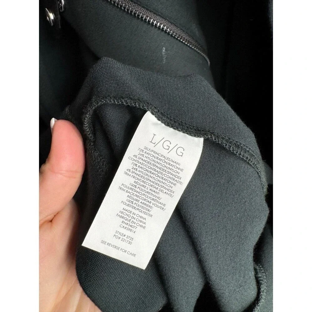 CAbi #3725 Women's Forest Green Long Sleeve Renaissance Coat Size Large